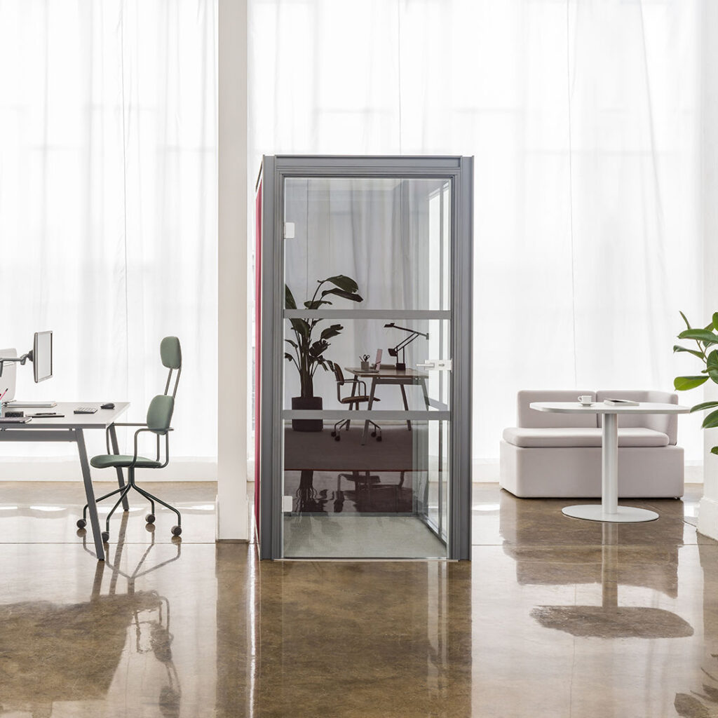 Cabine téléphonique acoustique pour entreprise