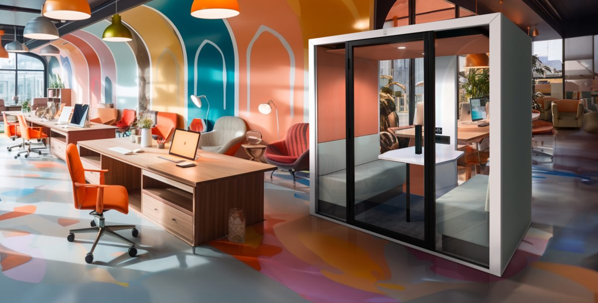 Cabine acoustique ergonomique adaptée aux open spaces